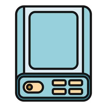 Portable electronic device playing music or storing data Stock Illustration