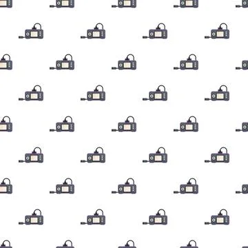 Portable electronic device seamless pattern with usb drive 스톡 일러스트