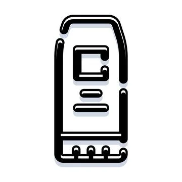 Portable electronic device technology with minimal outline design イラスト素材