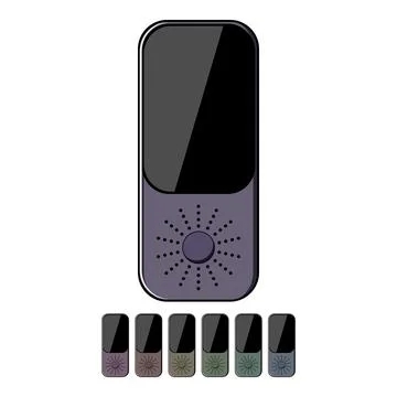 Portable electronic translator cartoon vector graphic 스톡 일러스트