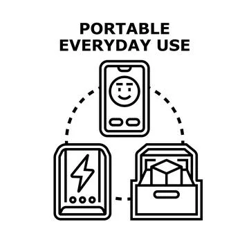 Portable everyday use devices vector concept Stock Illustration