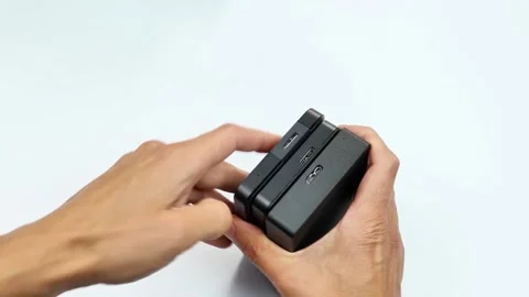 Portable External Hard Drive HDD Digital Storage Device Stock Footage 342583406