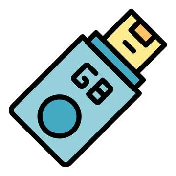 Portable flash icon vector flat Stock Illustration