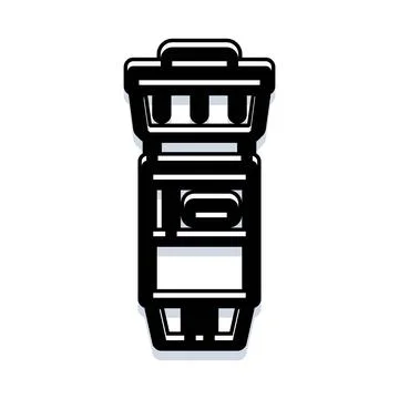 Portable flashlight illuminating in dark or low light conditions Stockillustratie