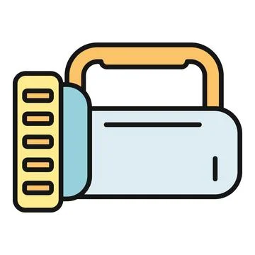 Portable flashlight providing illumination for work and safety Stock Illustration