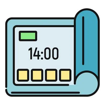 Portable flexible display showing time and user interface イラスト素材
