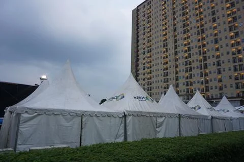 Portable folding tent Stock Photos