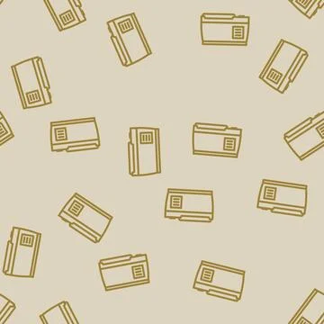 Portable fridge glamping line vector seamless pattern 스톡 일러스트