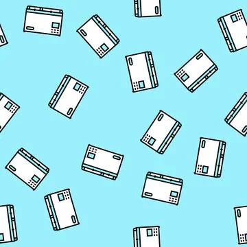 Portable fridge glamping vector seamless pattern Illustrazione stock