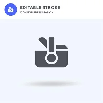 Portable Fridge icon vector, filled flat sign, solid pictogram isolated on wh イラスト素材