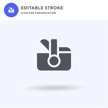 Portable Fridge icon vector, filled flat sign, solid pictogram isolated on white イラスト素材