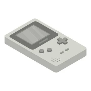 Portable game console icon, isometric style Stock Illustration