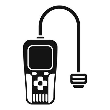 Portable game console with wired pedal controller presenting gaming device Stock Illustration