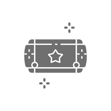 Portable game device grey icon. Isolated on white background Illustrazione stock