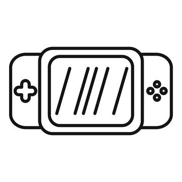 Portable gaming console displaying loading screen icon Stock Illustration