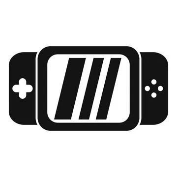 Portable gaming console showing loading screen icon Illustrazione stock