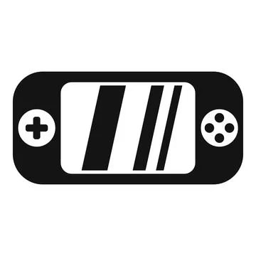 Portable gaming console showing loading screen icon Illustrazione stock