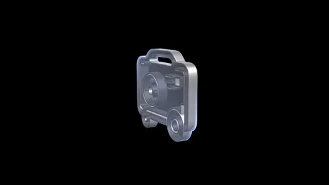 Portable generator assembling on black background Stock Footage 313927294