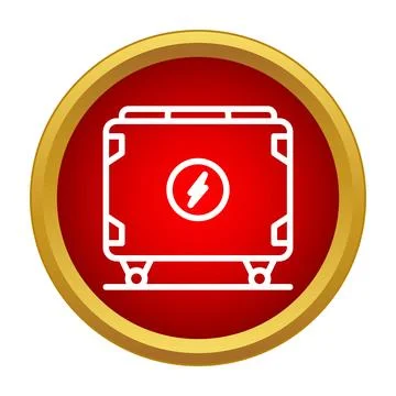Portable generator icon symbolizing electrical power and energy Illustrazione stock
