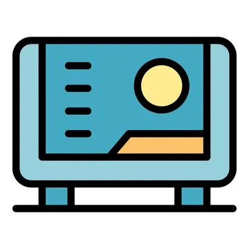 Portable generator icon vector flat Illustrazione stock