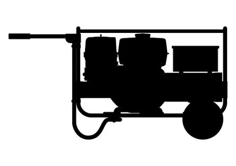 Portable generator. Stock Illustration