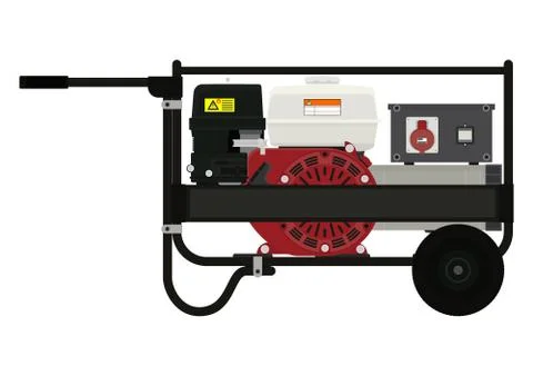 Portable  generator. Stock Illustration