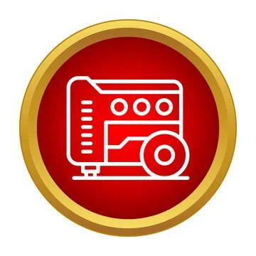 Portable generator producing backup power for electricity needs Stock Illustration