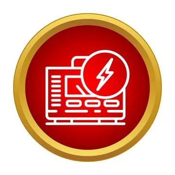 Portable generator producing electricity for reliable power supply Stock Illustration