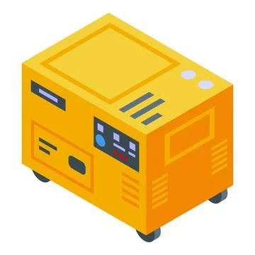 Portable generator providing electricity during power outage Stock Illustration