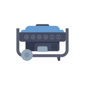 Portable generator providing electricity using combustion engine Stock Illustration