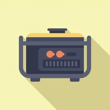 Portable generator providing power during power outage Stock Illustration