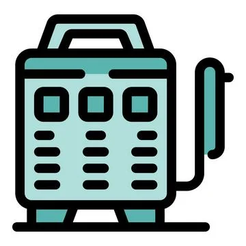 Portable generator providing power during emergency, supporting essential d.. 스톡 일러스트