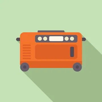 Portable generator supplying electricity during power outage Stock Illustration