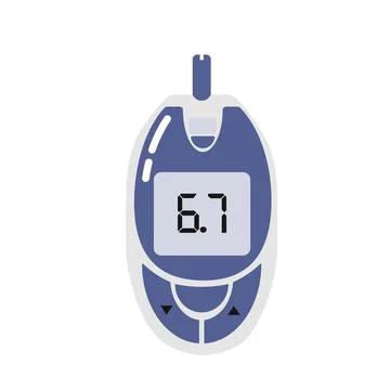 Portable glucometer vector illustration. Medical equipment for Diabetes contr Stock Illustration