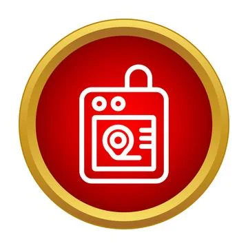 Portable gps device navigating on a map screen Stock Illustration