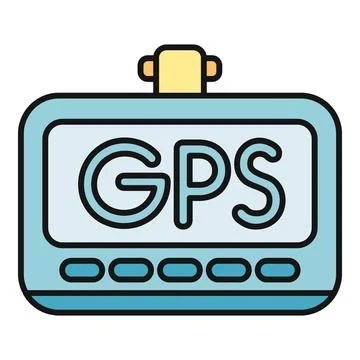 Portable gps device offering global positioning and navigation Stock Illustration