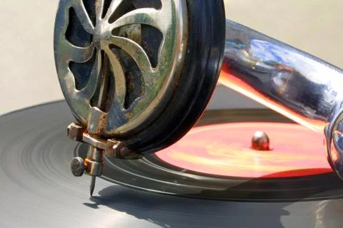 Portable gramophone Stock Photos