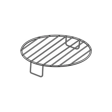 Portable grill rack cartoon vector illustration Illustrazione stock