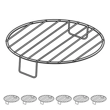 Portable grill rack cartoon vector graphic Stock Illustration