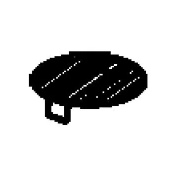 Portable grill rack pixel art vector illustration Illustrazione stock