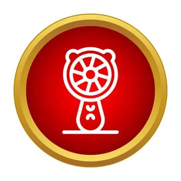 Portable hand fan icon representing summer cooling Stock Illustration