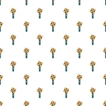 Portable handheld fan vector pattern seamless design Stockillustratie