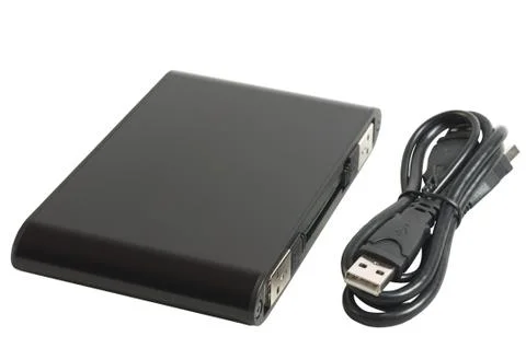 Portable hard drive. Stock Photos