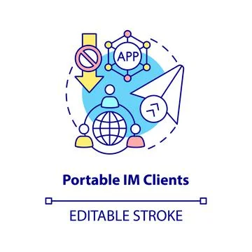 Portable IM client concept icon Illustrazione stock