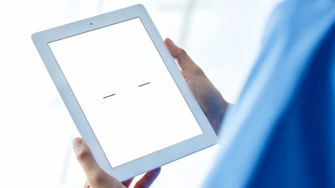 Portable information device with information about the global virus  Stock Footage 156732394