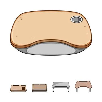 Portable lap desk with various designs illustration 스톡 일러스트
