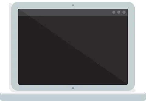 Portable Laptop With Display Lcd Off 库存插图
