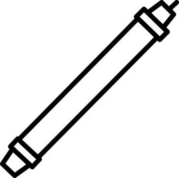 Portable LED Light Wand Line Icon Stock Illustration