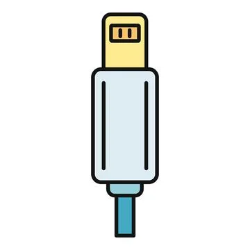 Portable lightning cable connector for mobile device charging Stock-Illustration
