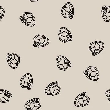 Portable line seamless pattern Illustrazione stock